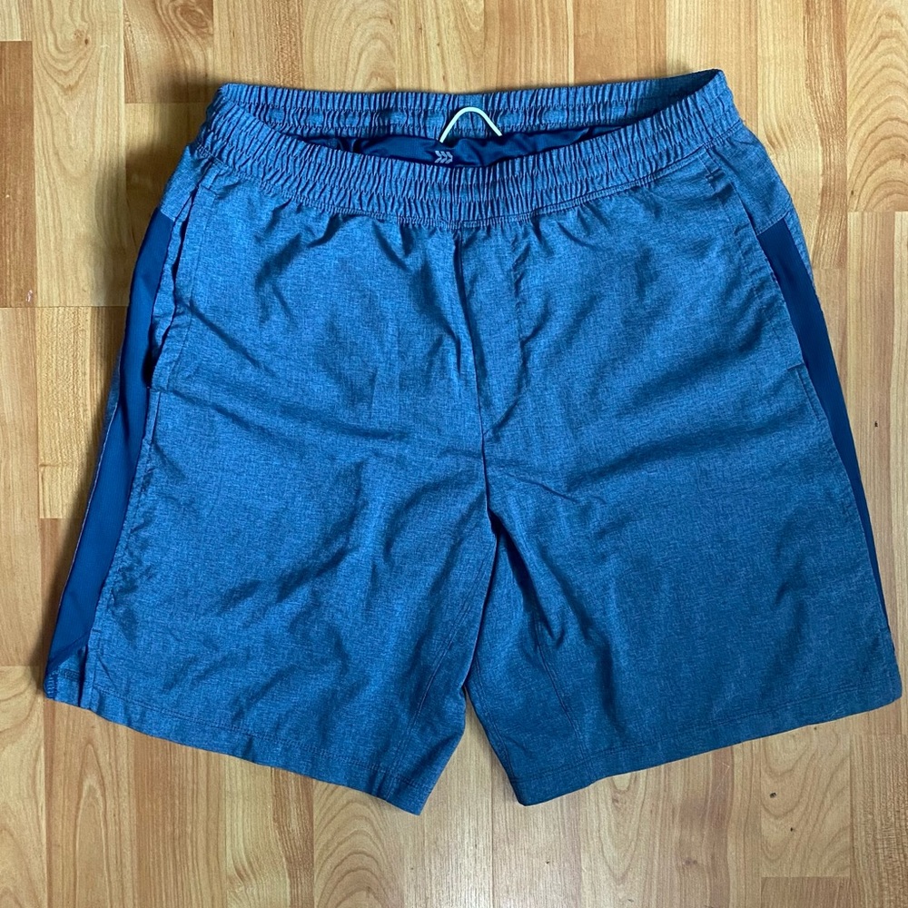 All in Motion Men's Heather Blue Athletic Shorts